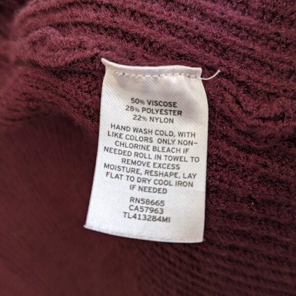 Leith purple ribbed knit open front cardigan - Picture 5 of 5